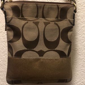 COACH Gold Crossbody Purse